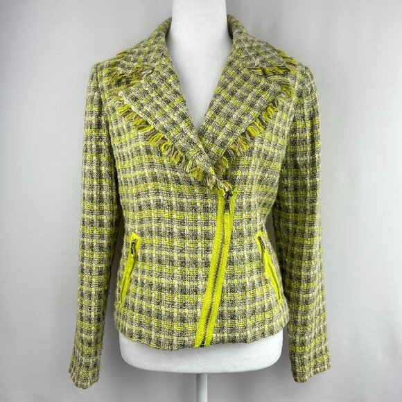 Forever 21 Classic Chic Tweed Jacket Yellow - Medium - Picture 1 of 9